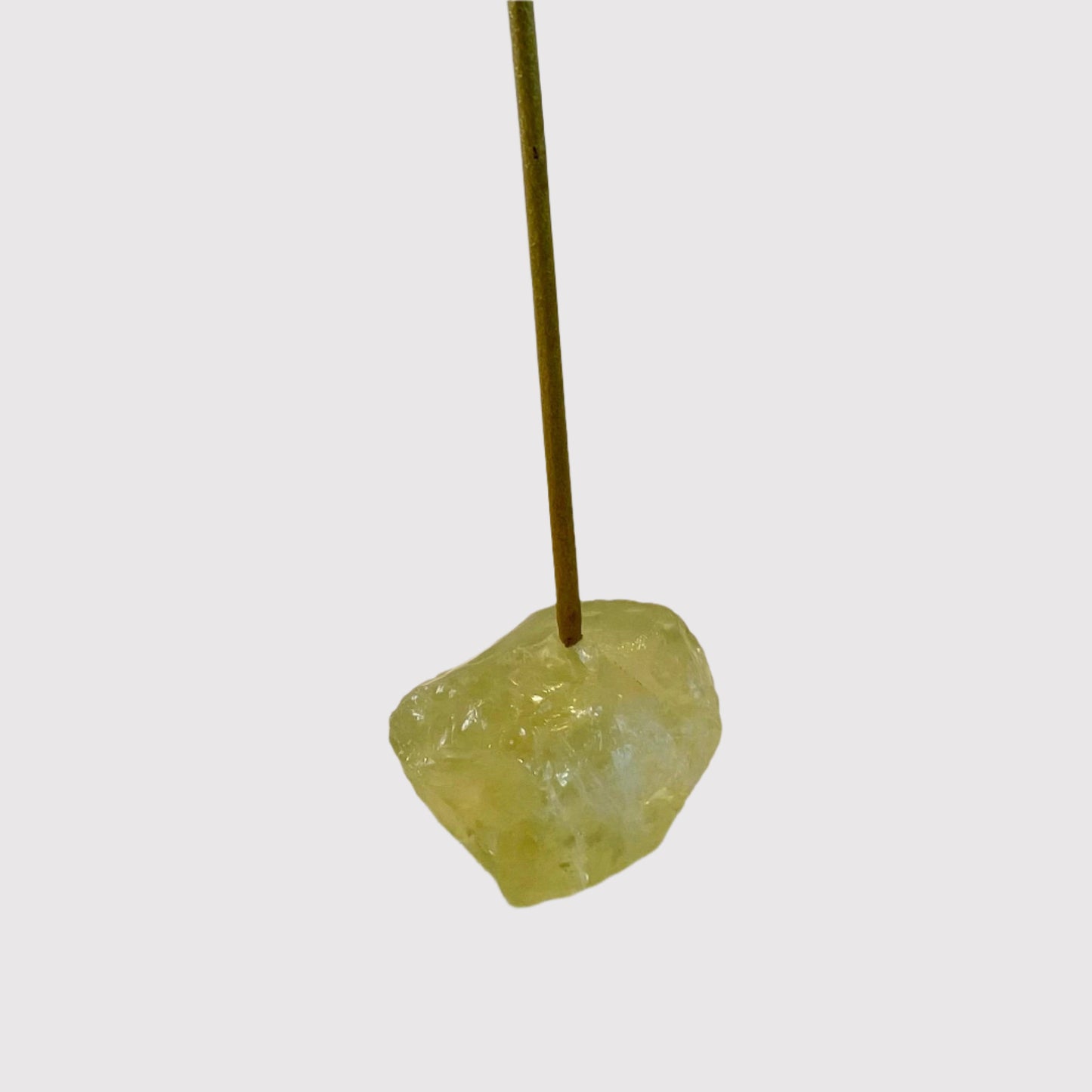 Raw Natural Crystal Incense Stick Holder -Citrine, Clear Quartz or Fluorite