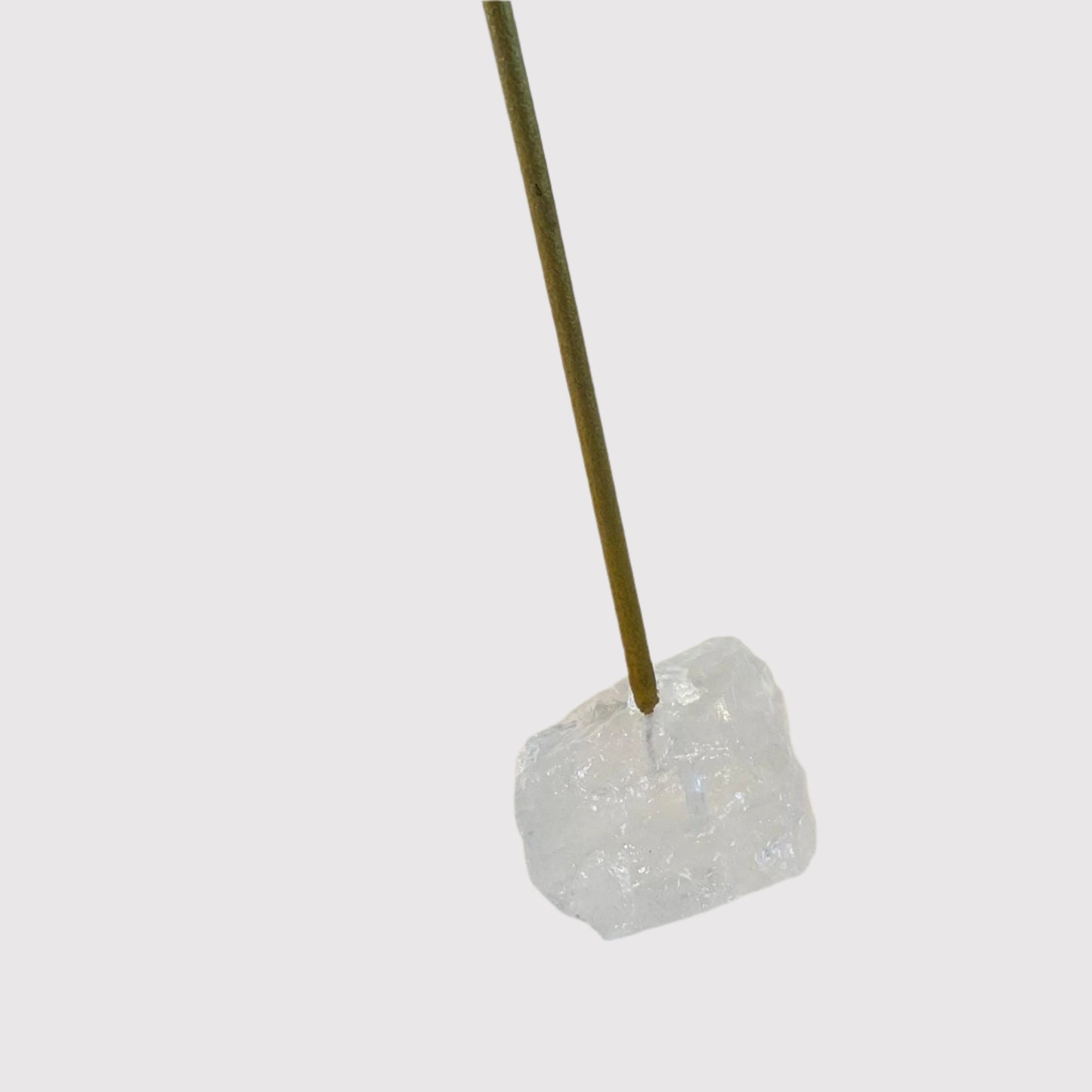 Raw Natural Crystal Incense Stick Holder -Citrine, Clear Quartz or Fluorite
