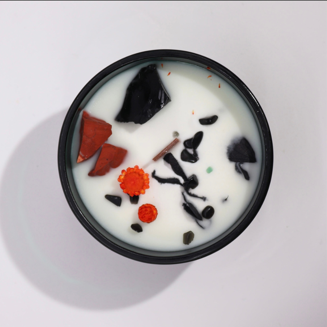 The Devil - Hop Hare Soy Candle - Red Jasper and Black Agate