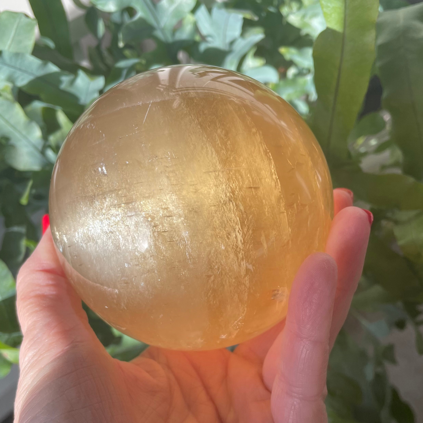 Large Honey Calcite Sphere