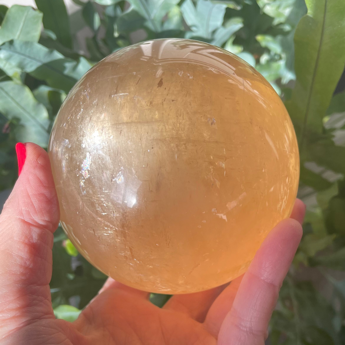 Large Honey Calcite Sphere