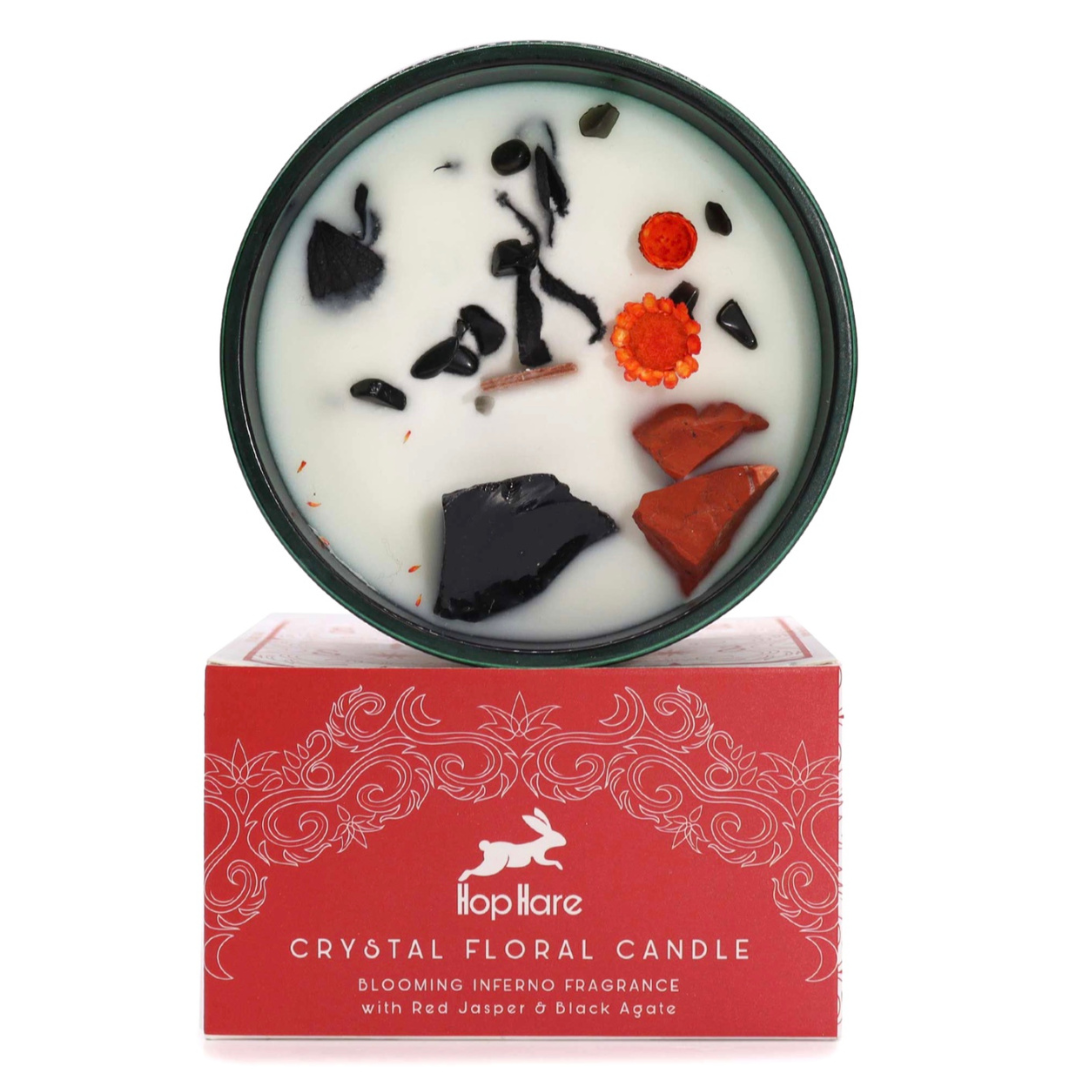 The Devil - Hop Hare Soy Candle - Red Jasper and Black Agate