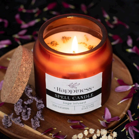 Divine Ritual Spell Candle - Happiness -Sage