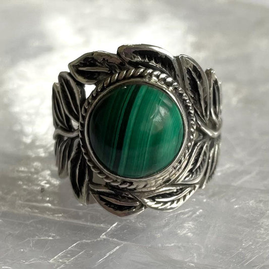 Malachite Sterling Silver Ring