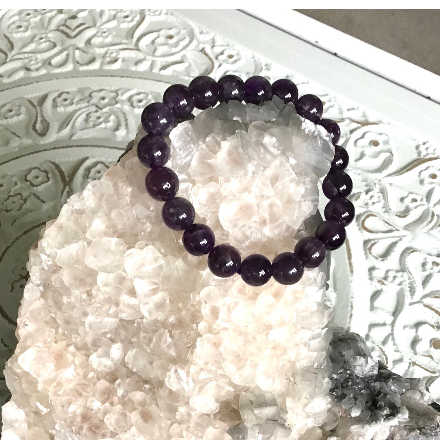 Amethyst Crystal Bracelet  - Intuition and Inner Peace.