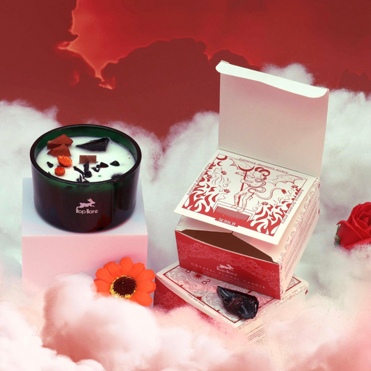 The Devil - Hop Hare Soy Candle - Red Jasper  and Black Agate