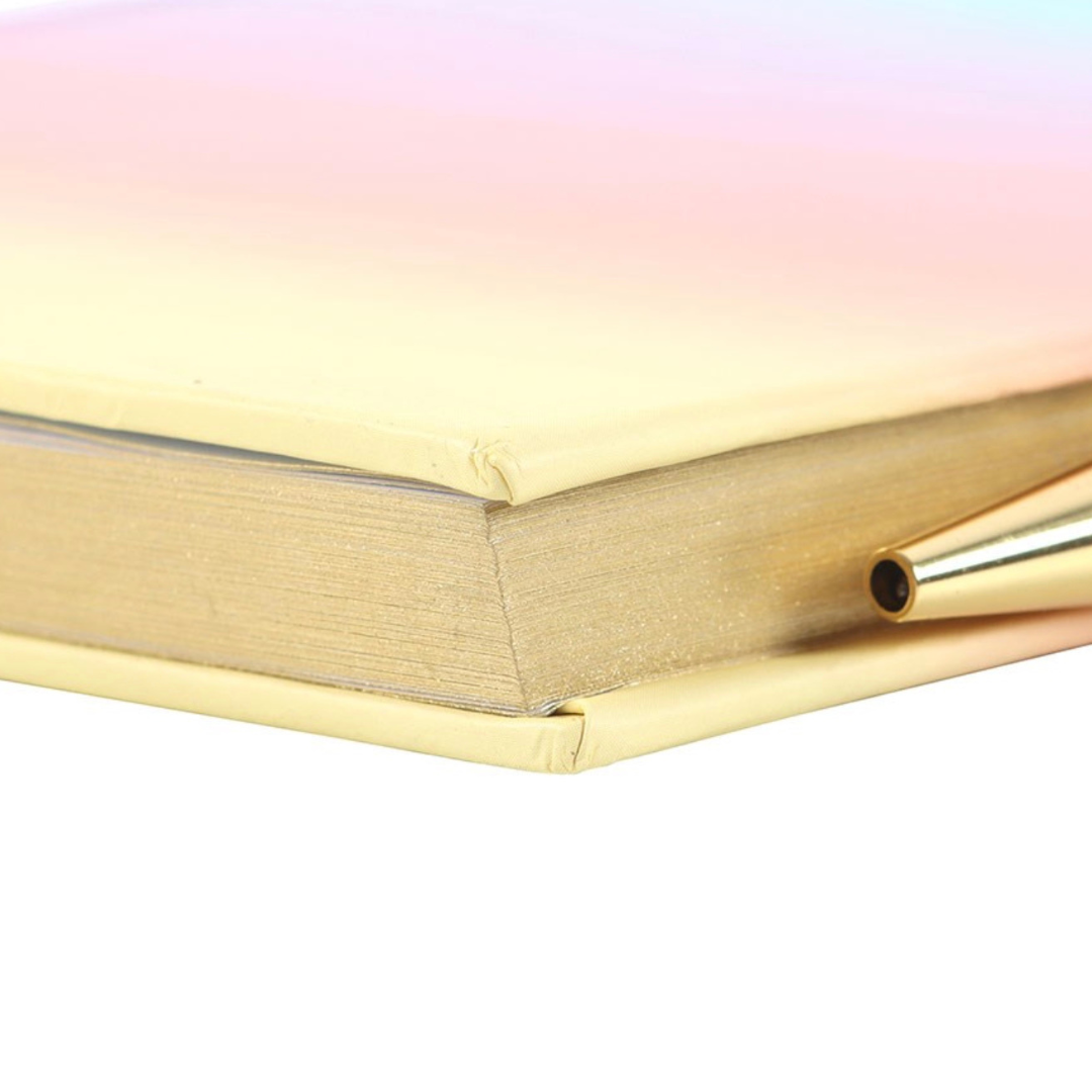 Daily Gratitude Journal with Amethyst Crystal Chip Pen