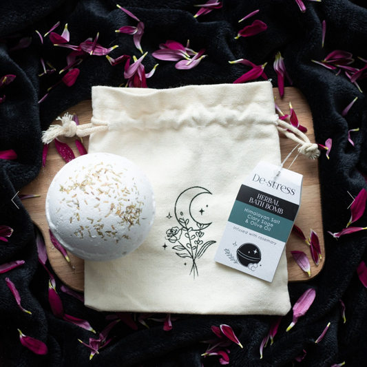 Essential Oil Infused  Bath Bomb - De-Stress - Rosemary and Clary Sage